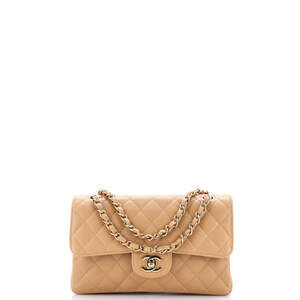 Chanel Small Vintage Classic Double Flap Bag Quilted Caviar